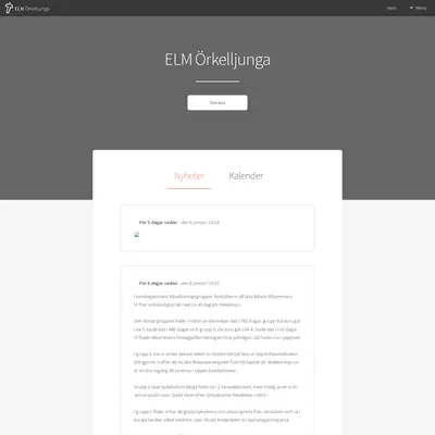 ELM Örkelljunga startsida 2026