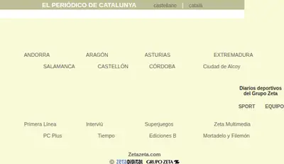 Periodico startsida 2001