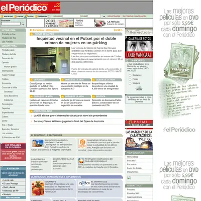 Periodico startsida 2003