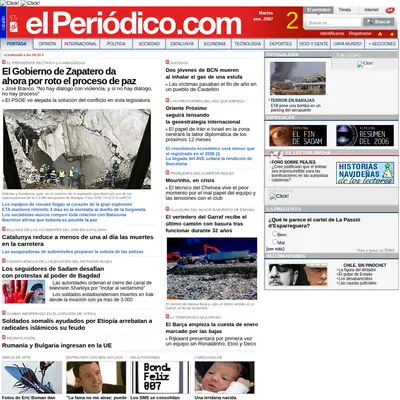 Periodico startsida 2007