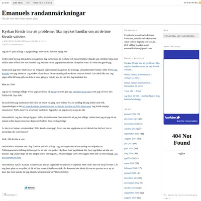 emanuelkarlsten.se startsida 2012