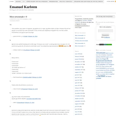 emanuelkarlsten.se startsida 2018