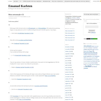 emanuelkarlsten.se startsida 2019