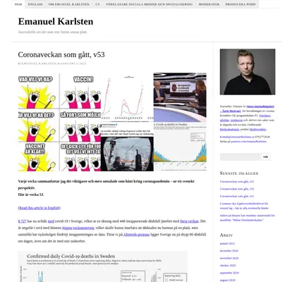 emanuelkarlsten.se startsida 2021