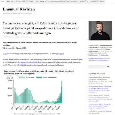 emanuelkarlsten.se startsida 2022