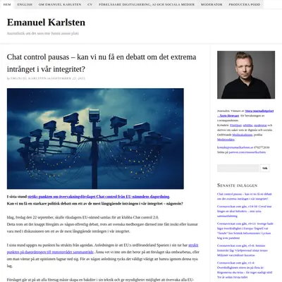 emanuelkarlsten.se startsida 2024