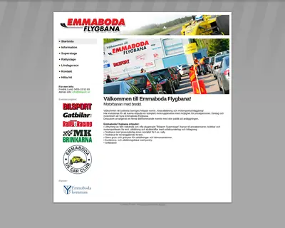 Emmaboda Flygbana, www.emmabodaflygbana.se startsida 2015