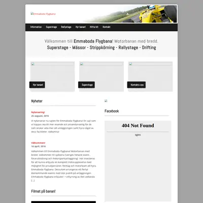 Emmaboda Flygbana, www.emmabodaflygbana.se startsida 2017
