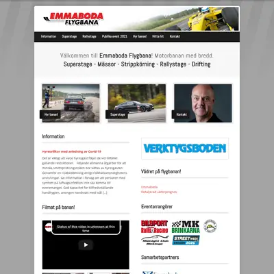 Emmaboda Flygbana, www.emmabodaflygbana.se startsida 2022
