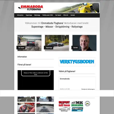 Emmaboda Flygbana, www.emmabodaflygbana.se startsida 2024