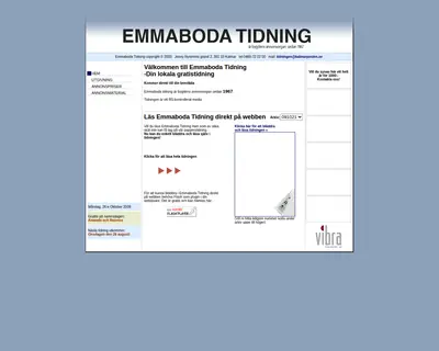 Emmaboda Tidning startsida 2009