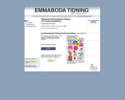 Emmaboda Tidning startsida 2010