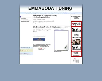 Emmaboda Tidning startsida 2011