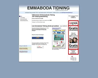 Emmaboda Tidning startsida 2013