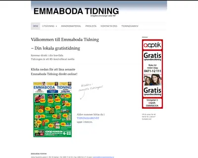 Emmaboda Tidning startsida 2015