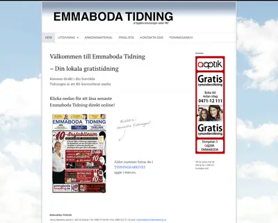 Emmaboda Tidning startsida 2016