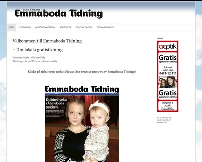 Emmaboda Tidning startsida 2019
