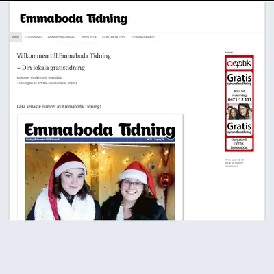 Emmaboda Tidning startsida 2020