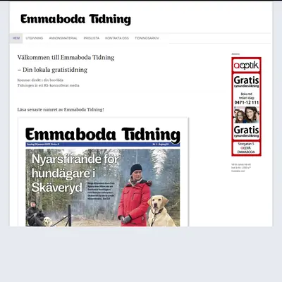Emmaboda Tidning startsida 2022