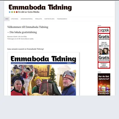 Emmaboda Tidning startsida 2024