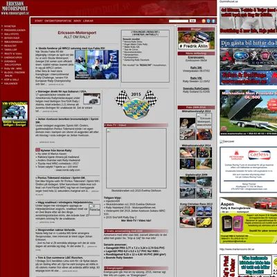 Bilsport Börsen startsida 2015