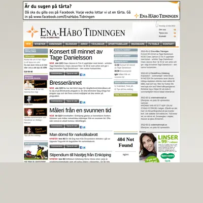 Ena-Håbo Tidningen startsida 2012