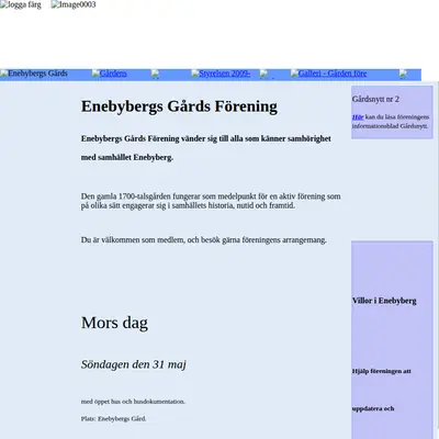 Gårdsnytt Enebybergs Gårds Förening startsida 2009
