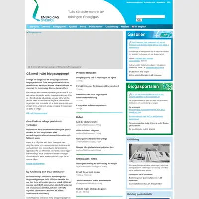 Energigas startsida 2012