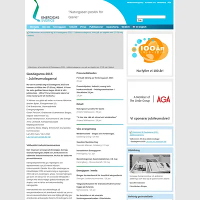 Energigas startsida 2015