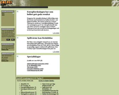 Energimagasinet startsida 2003