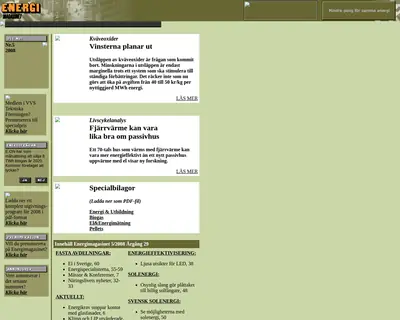 Energimagasinet startsida 2006