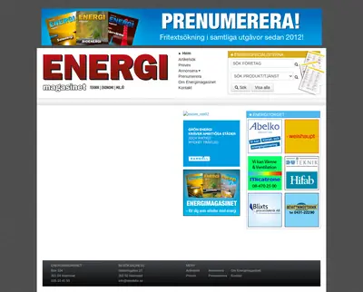 Energimagasinet startsida 2015