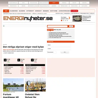 Energinytt startsida 2016