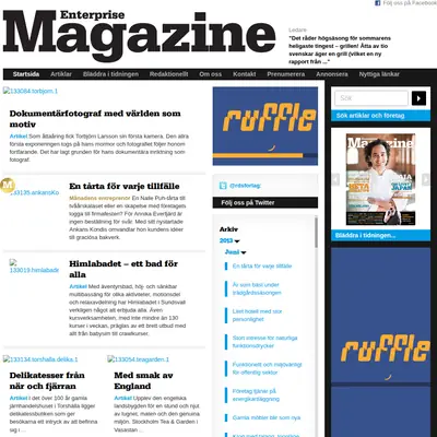 Enterprise Magazine startsida 2013