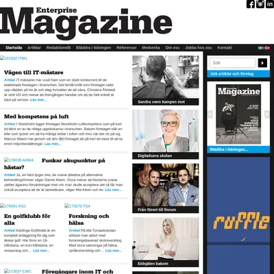 Enterprise Magazine startsida 2018