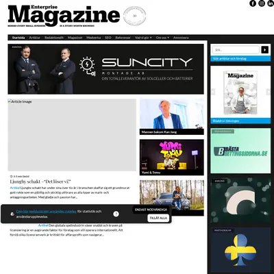Enterprise Magazine startsida 2025