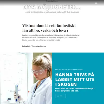 Enter Västmanland, entervastmanland.se startsida 2023