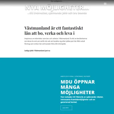 Enter Västmanland, entervastmanland.se startsida 2025