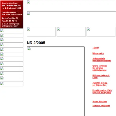 entreprenad.com startsida 2005