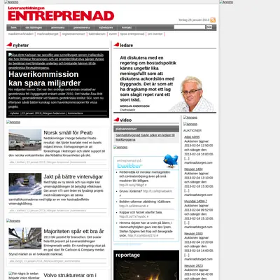 entreprenad.com startsida 2013