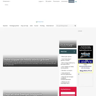 entreprenad.com startsida 2020