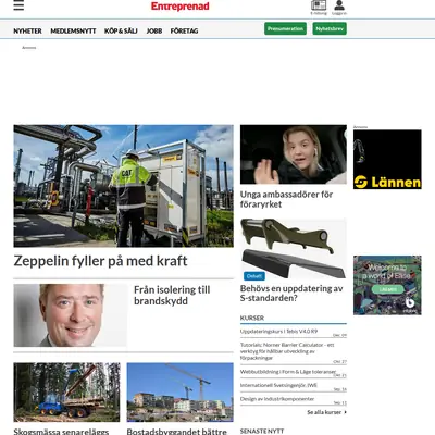 entreprenad.com startsida 2021