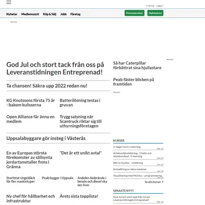 entreprenad.com startsida 2022