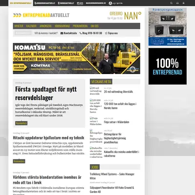 ENTREPRENADAKTUELLT startsida 2018