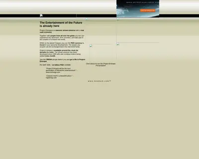 www.entropiauniverse.com startsida 2006