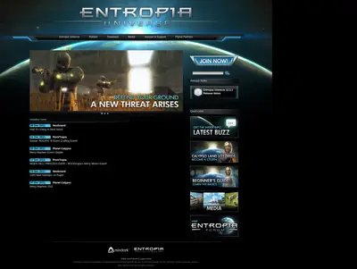 www.entropiauniverse.com startsida 2012