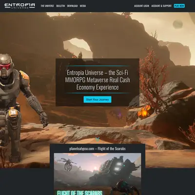 www.entropiauniverse.com startsida 2024