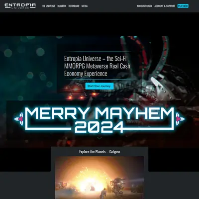 www.entropiauniverse.com startsida 2025