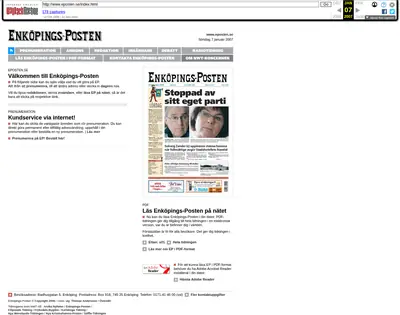 eposten startsida 2007