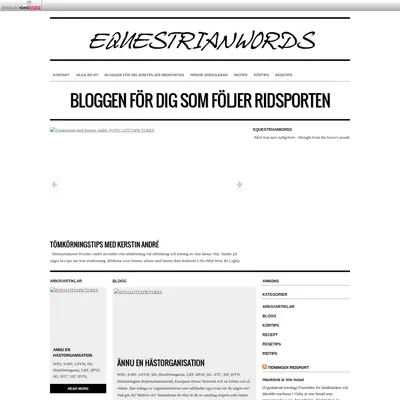 equestrianwords.se startsida 2013